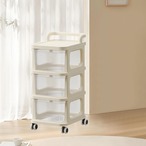 収納 ラック キッチンラック ランドリーワゴン ランドリー収納 3段 キャスター 洗面所 脱衣所 タオル おもちゃ ベビー用品