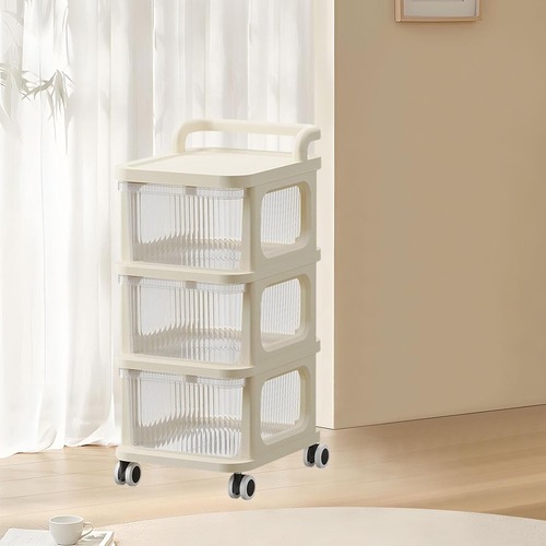 収納 ラック キッチンラック ランドリーワゴン ランドリー収納 3段 キャスター 洗面所 脱衣所 タオル おもちゃ ベビー用品