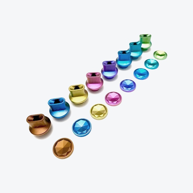 YEC Whistle Drip Tip & Diamond button (Ti/Color)