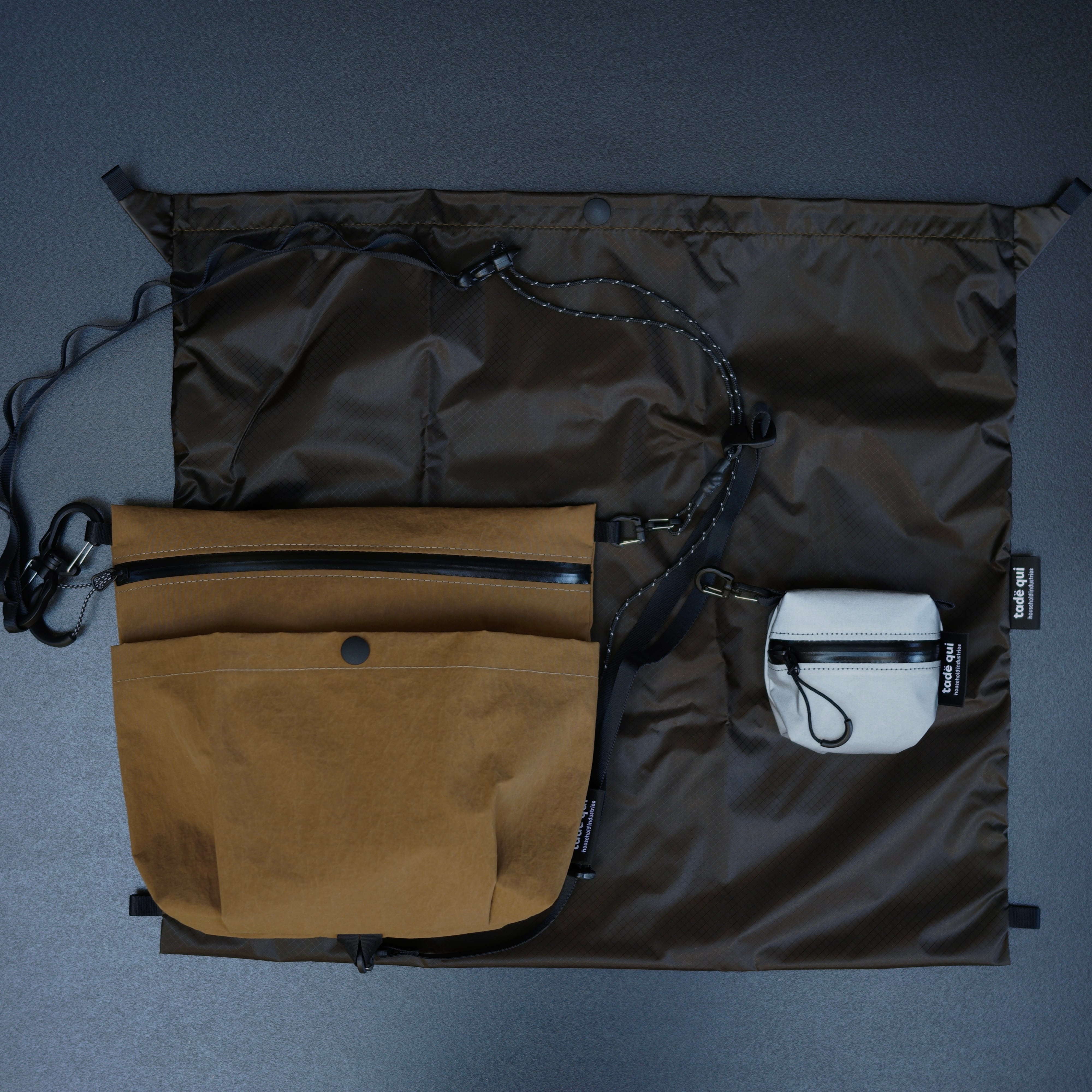 sacoche × SACOCHE / highcount OX 3layer khaki × cordura ripstop