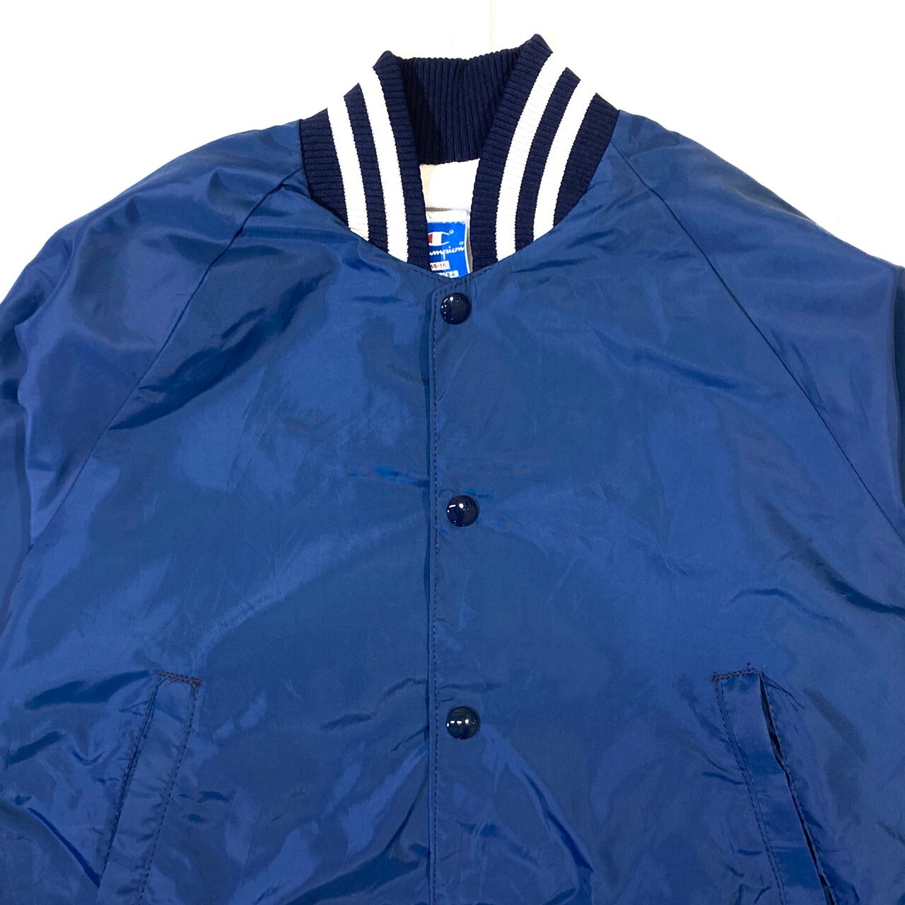 90年代 チャンピオン カレッジ ナイロンスタジャン レディースS 古着 