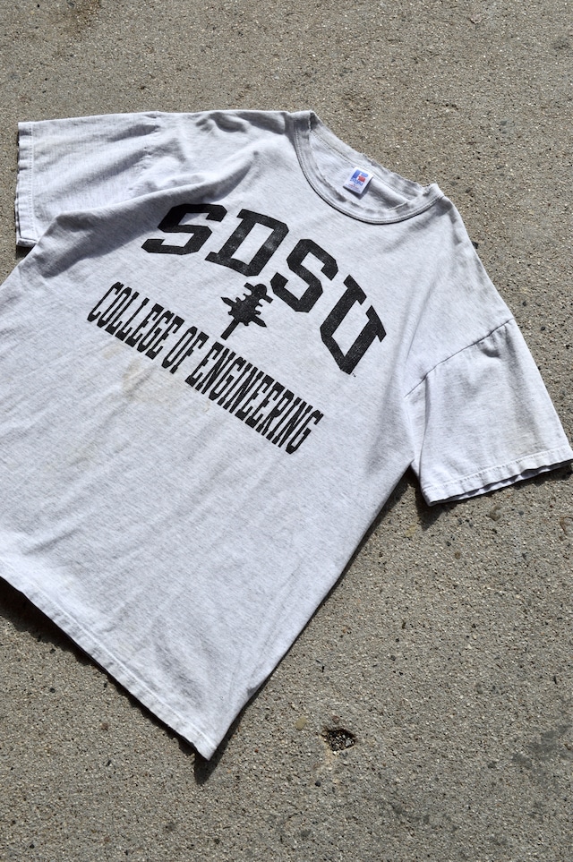 RUSSEL ATHLETIC 90s SDSU University USA Callage Tee Made in USA Ash Gray L ラッセルアスレチック 90s USA製 Tシャツ