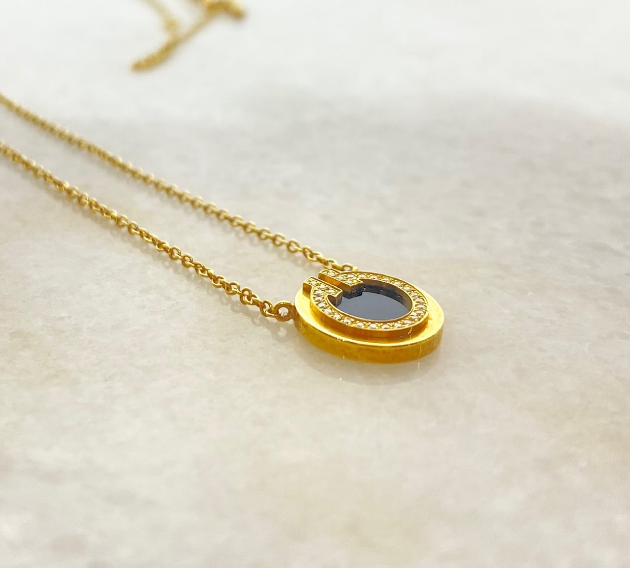 TIFFANY&Co. ティファニー ダイヤモンド＆ブラックオニキス サークル
