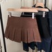 2色／レザータッチプリーツミニスカート ・75391