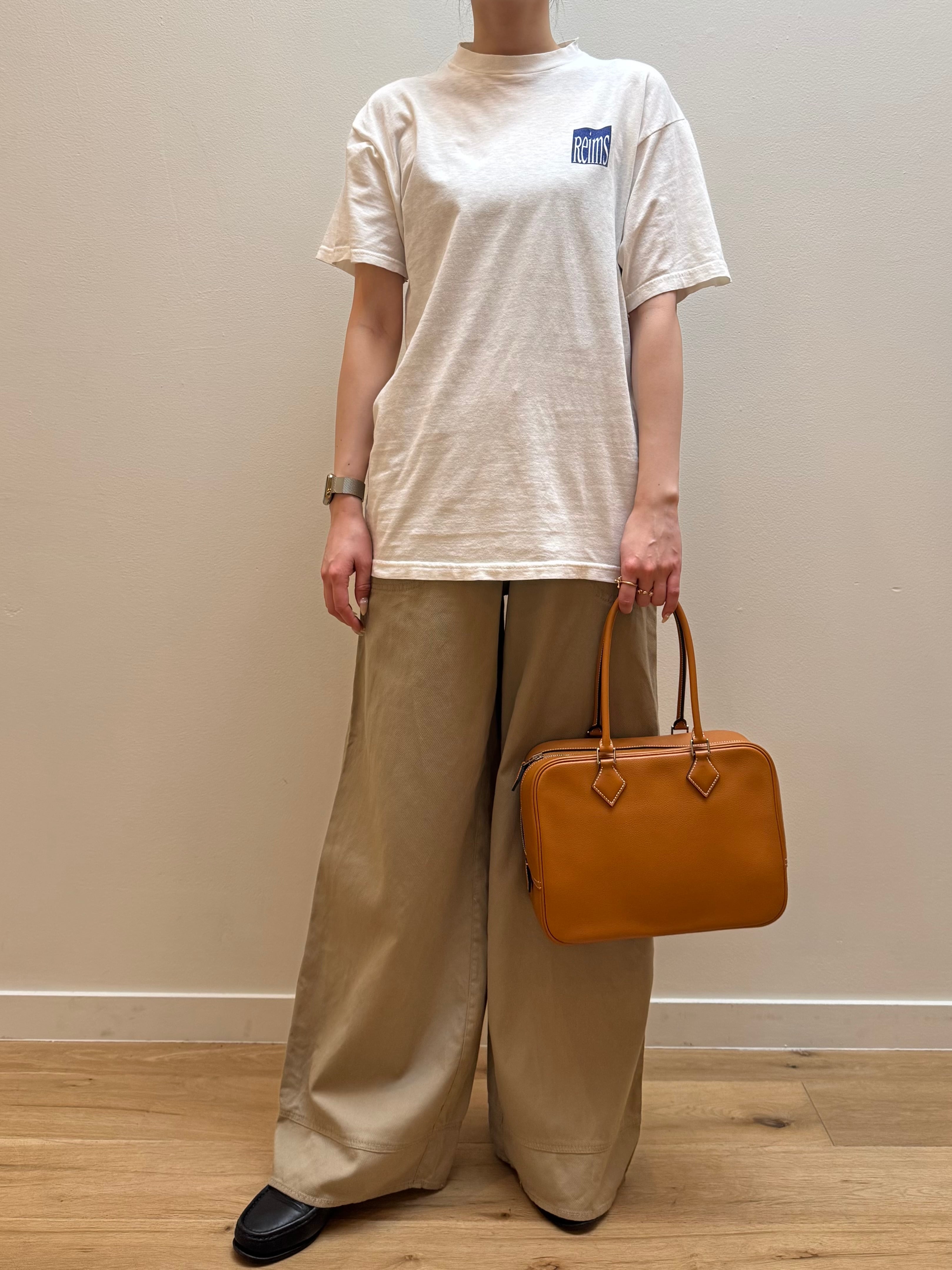 CU4-34 USED 90s TEE "REIMS STHLETICS MEETING" -WHITE-