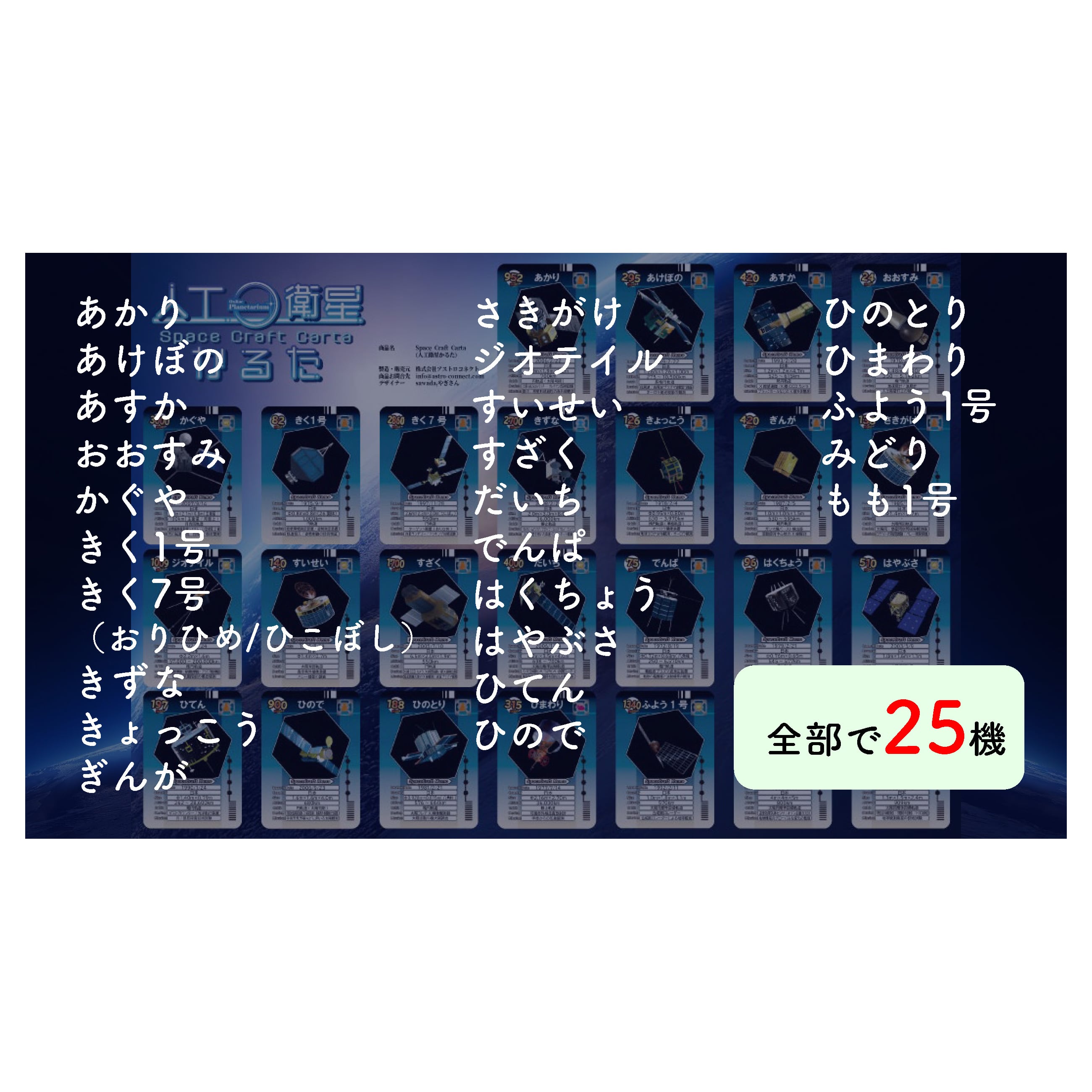 人工衛星かるた | Starrium