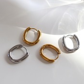 stainless square hoop pierce SP340