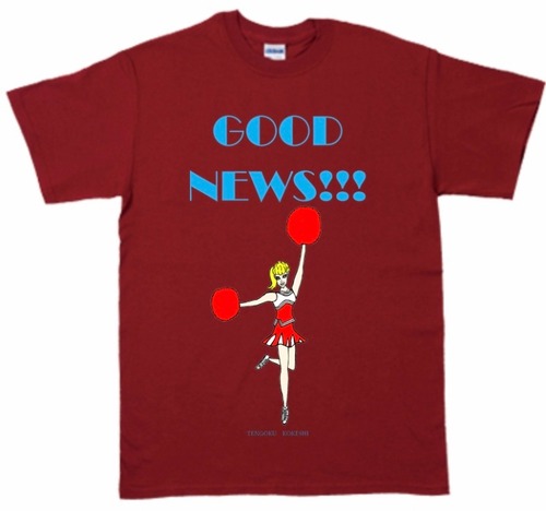「GOOD NEWS!!!　T-shirt 」カーディナルレッド