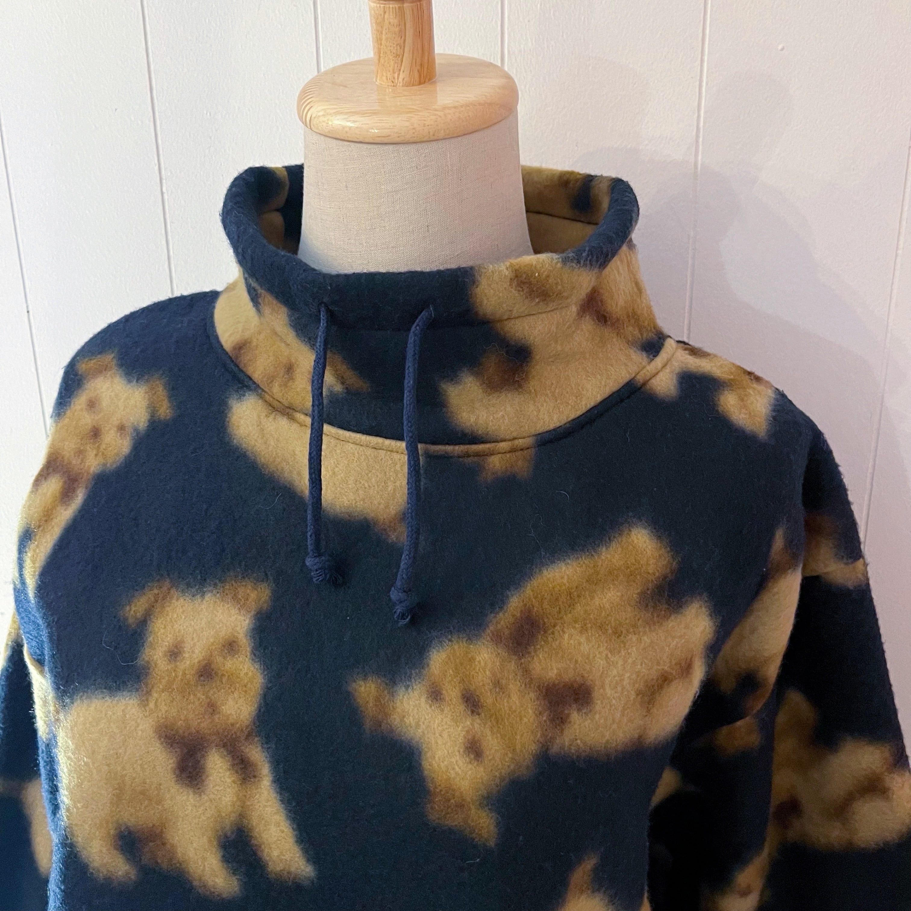 dog high neck fleece pullover