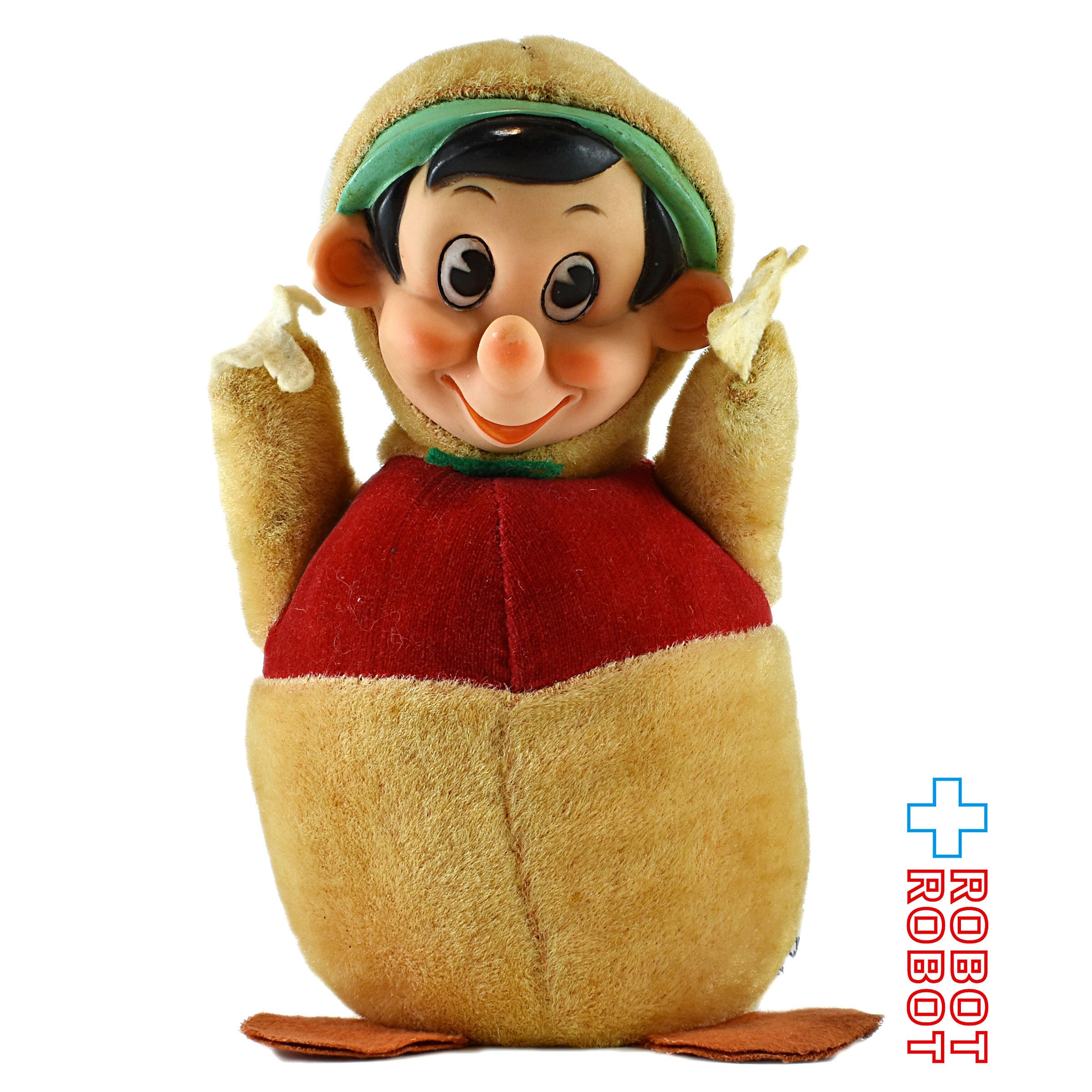【Disney】激レア ヴィンテージ タグ付き 日本製 ピノキオ 大型ぬいぐるみ Gund社 ディズニー ピノキオ おきあがりこぼし人形 | ROBOTROBOT