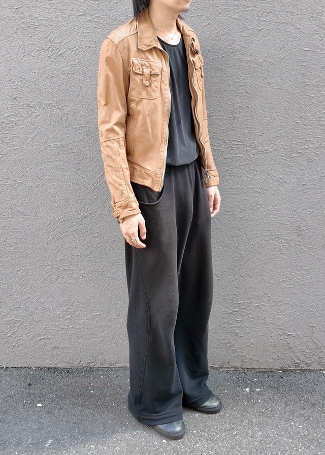 【COMPAGNIA】coloring leather jacket