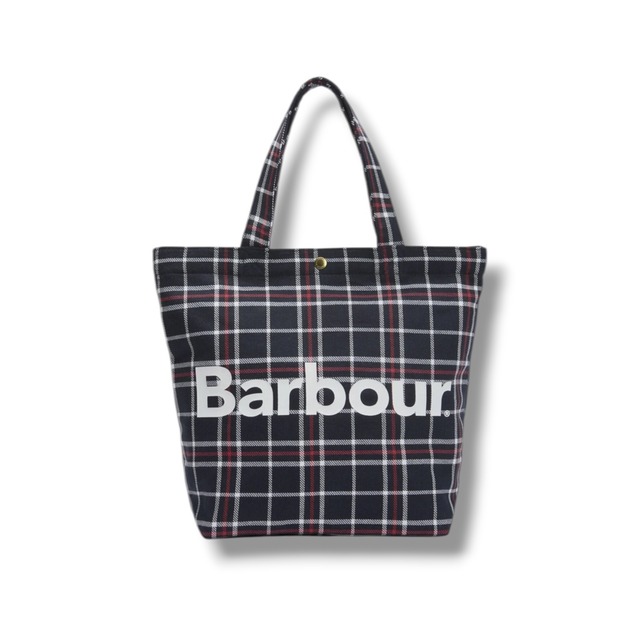 Mini Telfield Tartan Tote-Navy【Barbour】ミニ　テルフィールドタータントート　バブアー