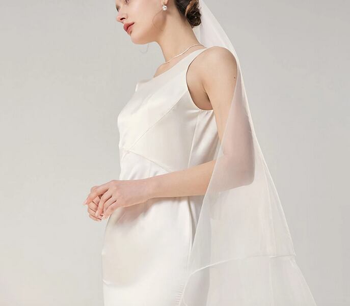 世界最高級シルク使用】シンプルウェディングドレス /結婚式 | ニュー