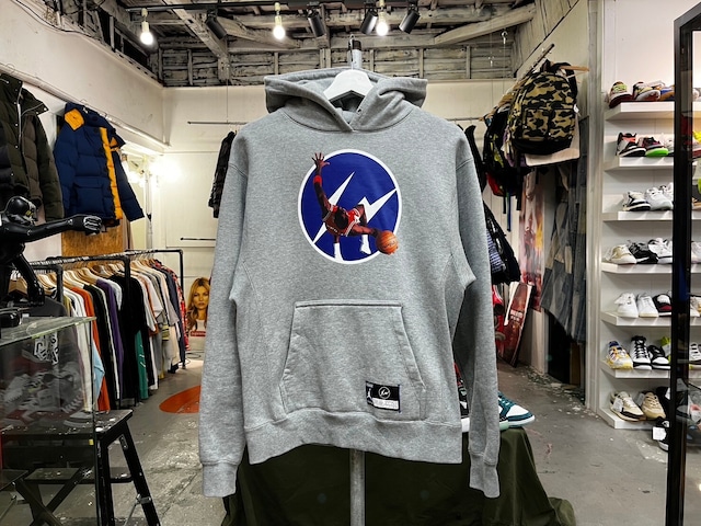 NIKE × FRAGMENT AS M J FG FLC PO IMAGE HOODIE GREY SMALL 83082