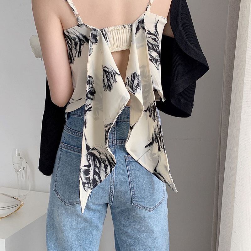 モノトーン フラワーキャミソール 23125