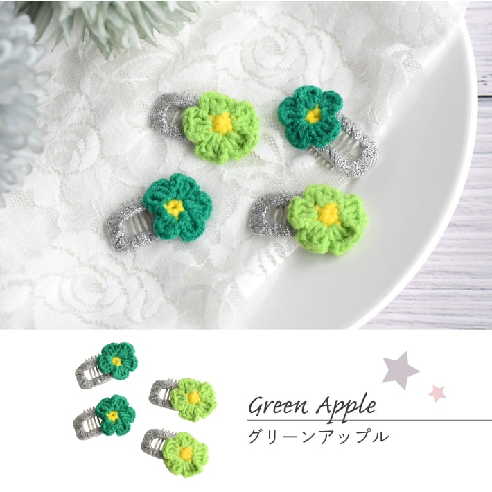 犬 ヘアアクセサリー] フラワー 花 パッチンコームピン 4点セット 髪