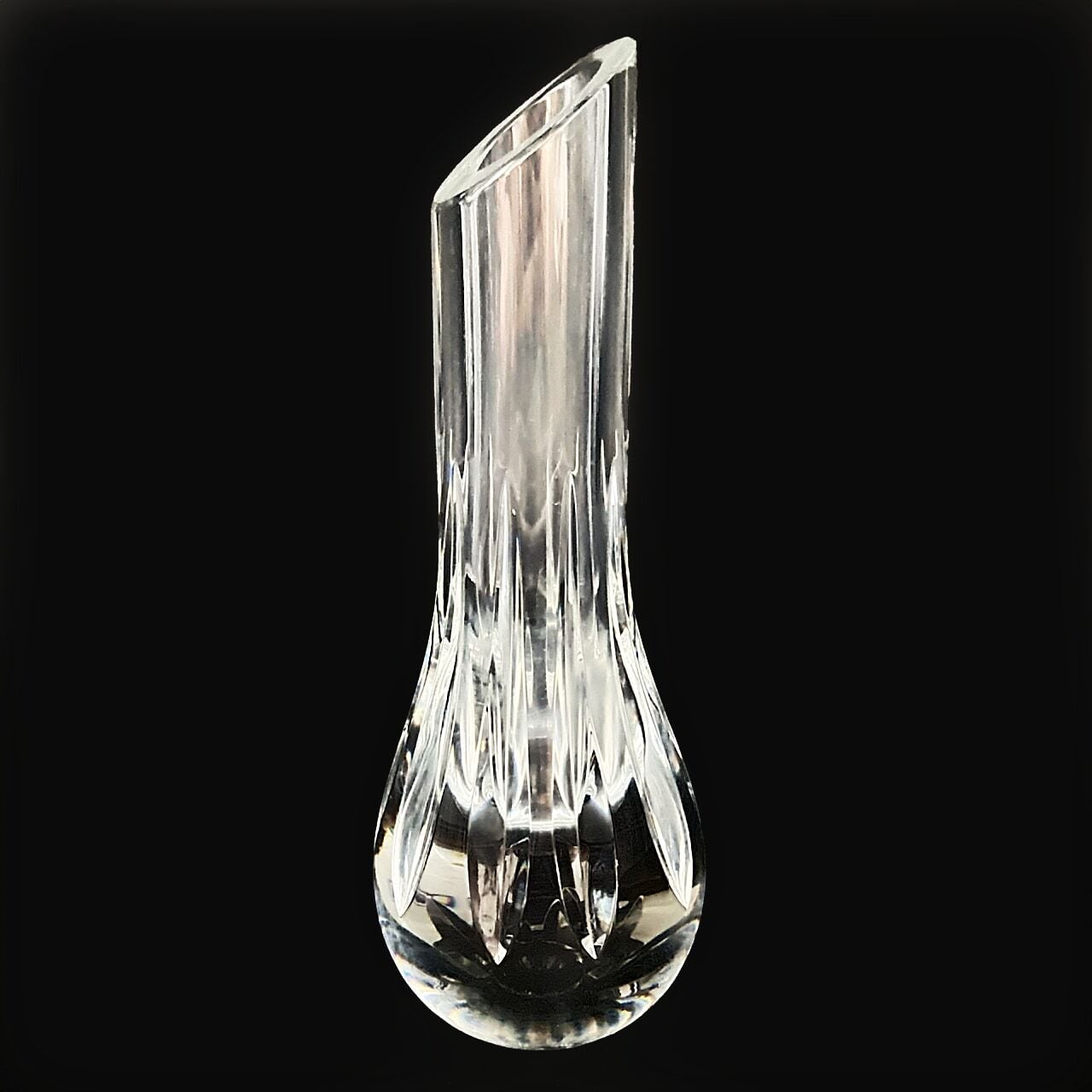 バカラ Baccarat フランス クリスタルガラス 花瓶 フラワーベース 23.5cm