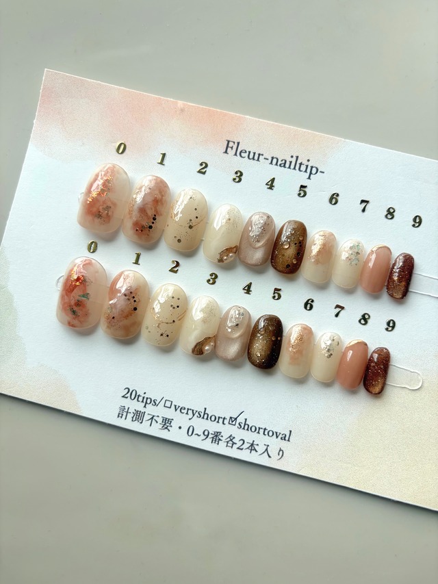 ネイルチップ 20本セット サイズ測定不要 #ncs001