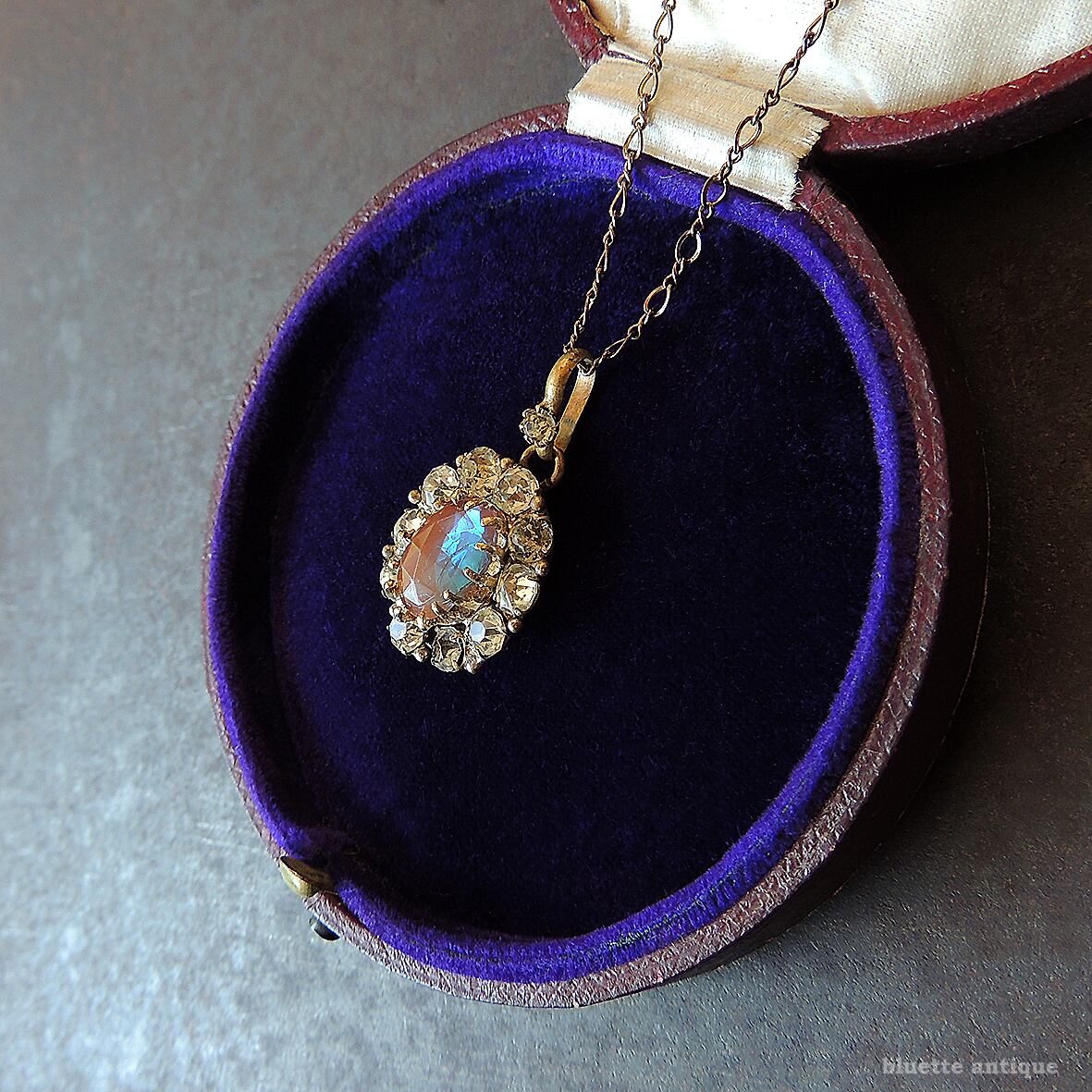 □サフィレット | アンティークジュエリー bluette antique【ブルー □サフィレット | アンティークジュエリー bluette antique【ブルー