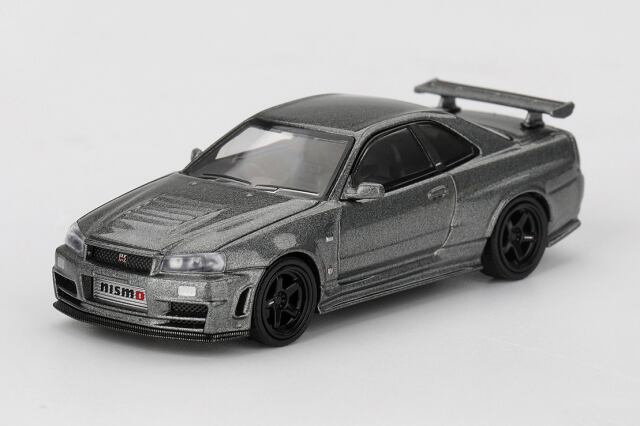 MINI GT 1/64 Nissan スカイライン GT-R ダークメタルグレー(NISMO BNR34 CRS バージョン)(右ハンドル)