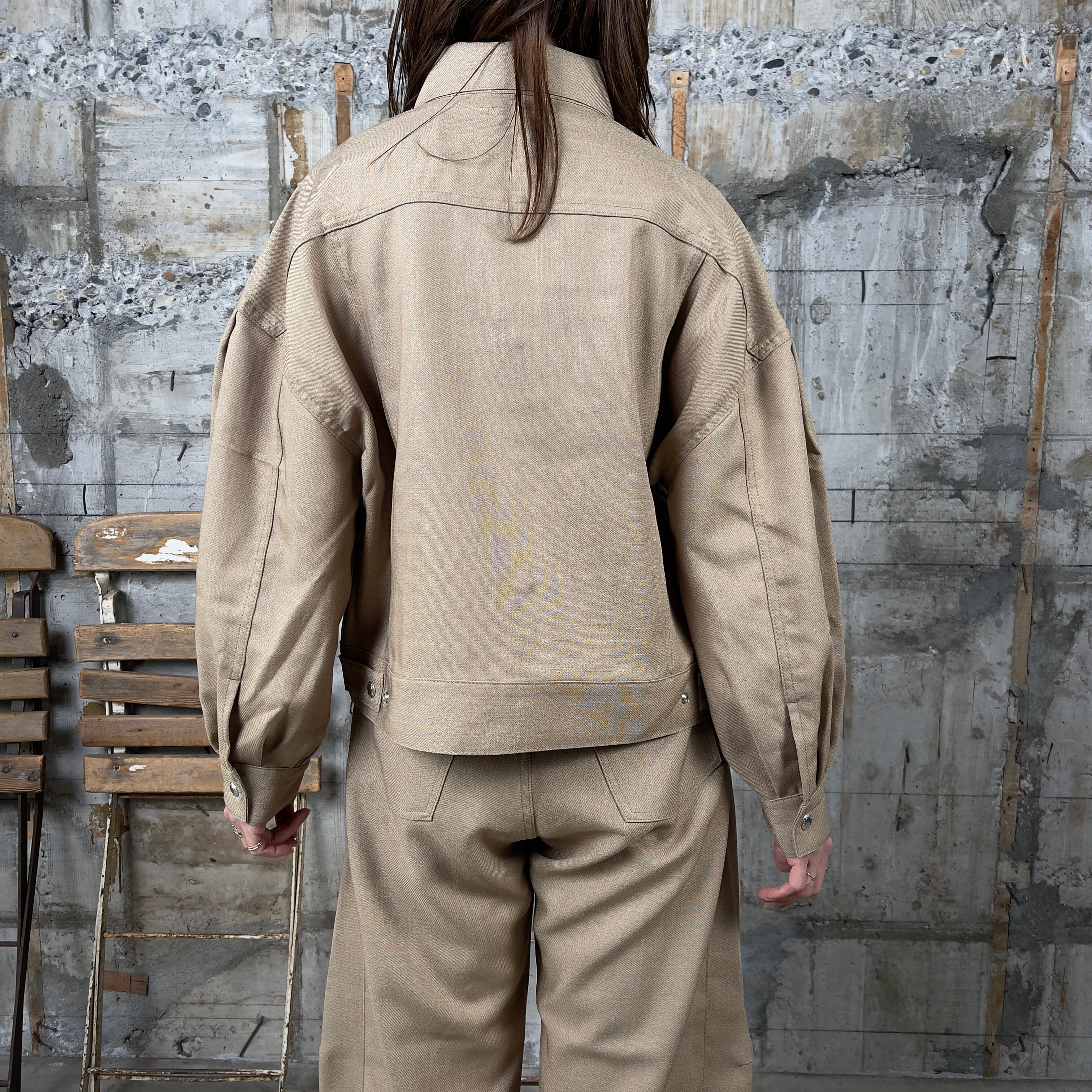 HYKE【ハイク】OXFORD BALLOON SLEEVE JACKET/ TYPE3 (17501