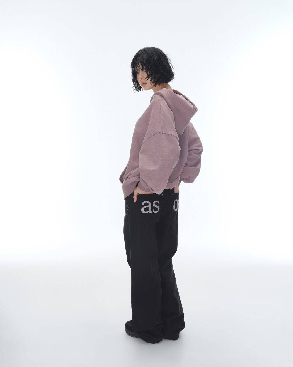 12/31発送 [as”on] PIGMENT WASHING HOODIE / PURPLE 正規品 韓国