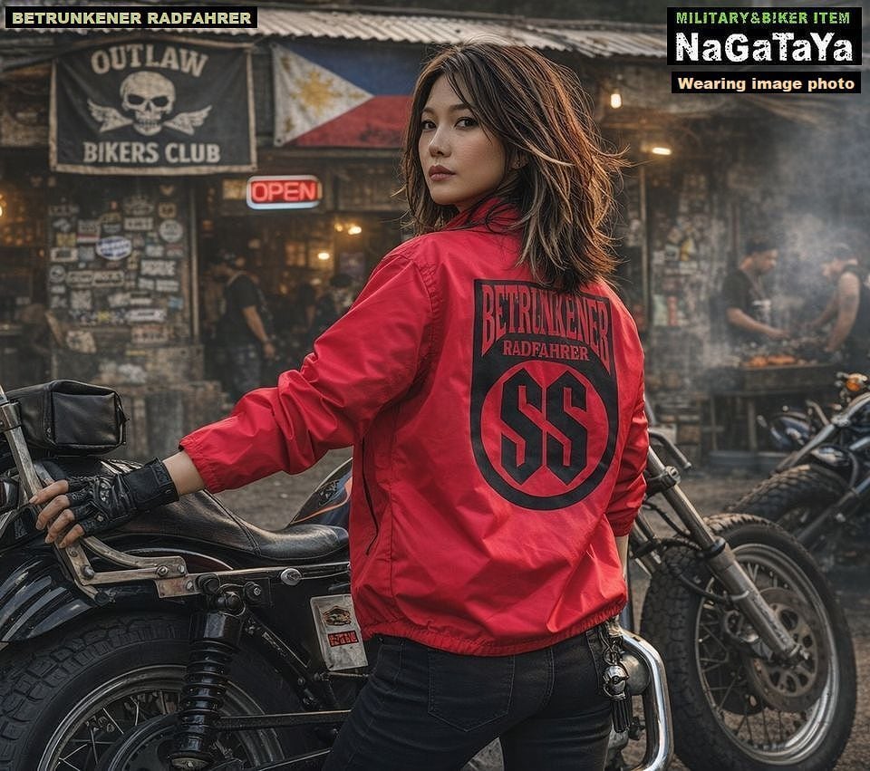 送料込 ベェトォンナ ラドファ エンブレム コーチジャケット RED L クラブスタイル BETRUNKENER RADFAHRER ベェトォンナ ラドファ