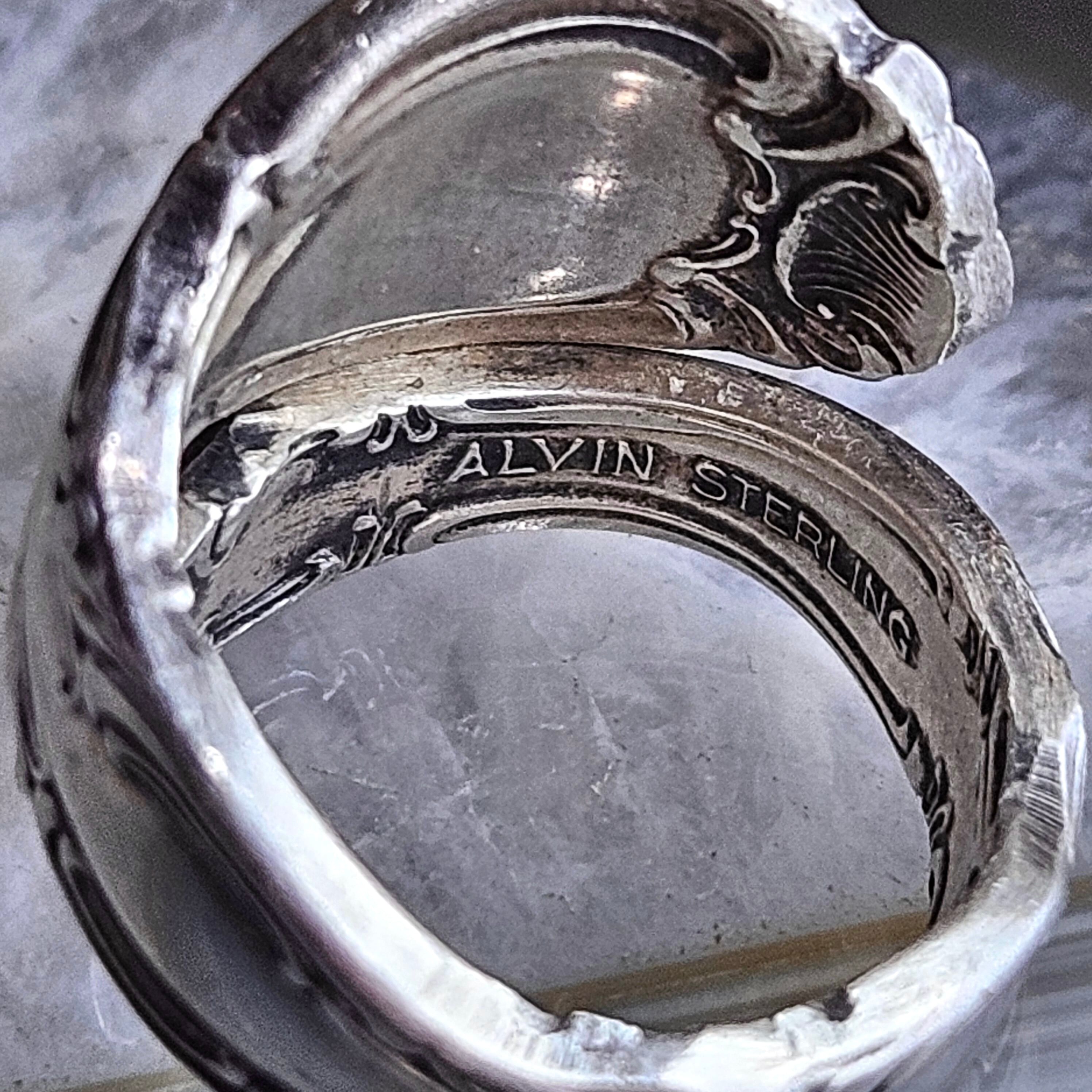 希少　ヴィンテージ　シルバー　ワイヤー　リング　アメリカ　ユーロ　アンティーク 50's USA VINTAGE ALVIN FRENCH SCROLL CUTLARY SILVER RING/50年代