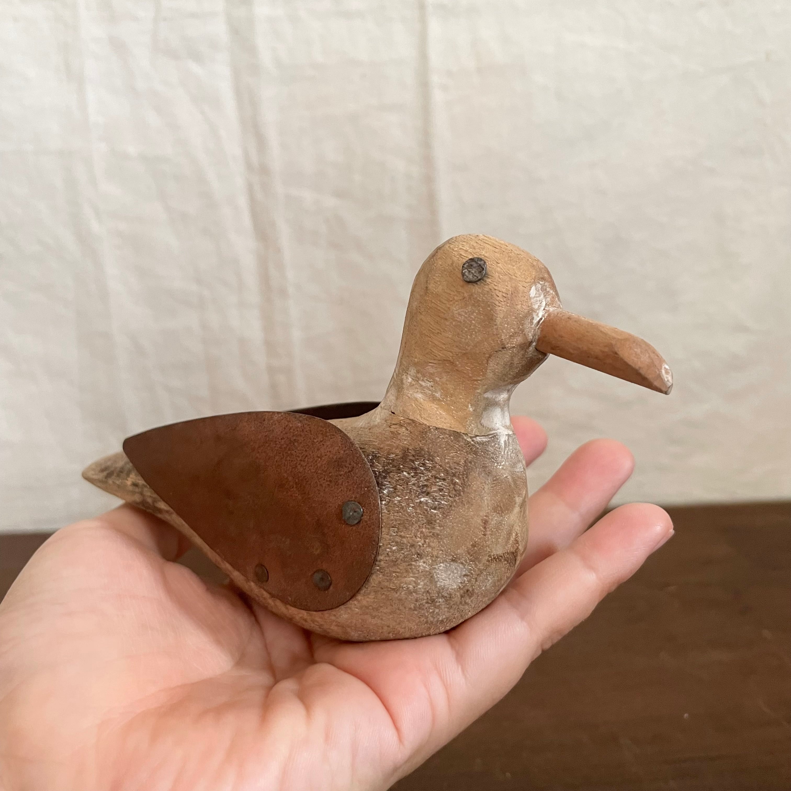 木と金属の鳥 | tsuitachi craft&brocante