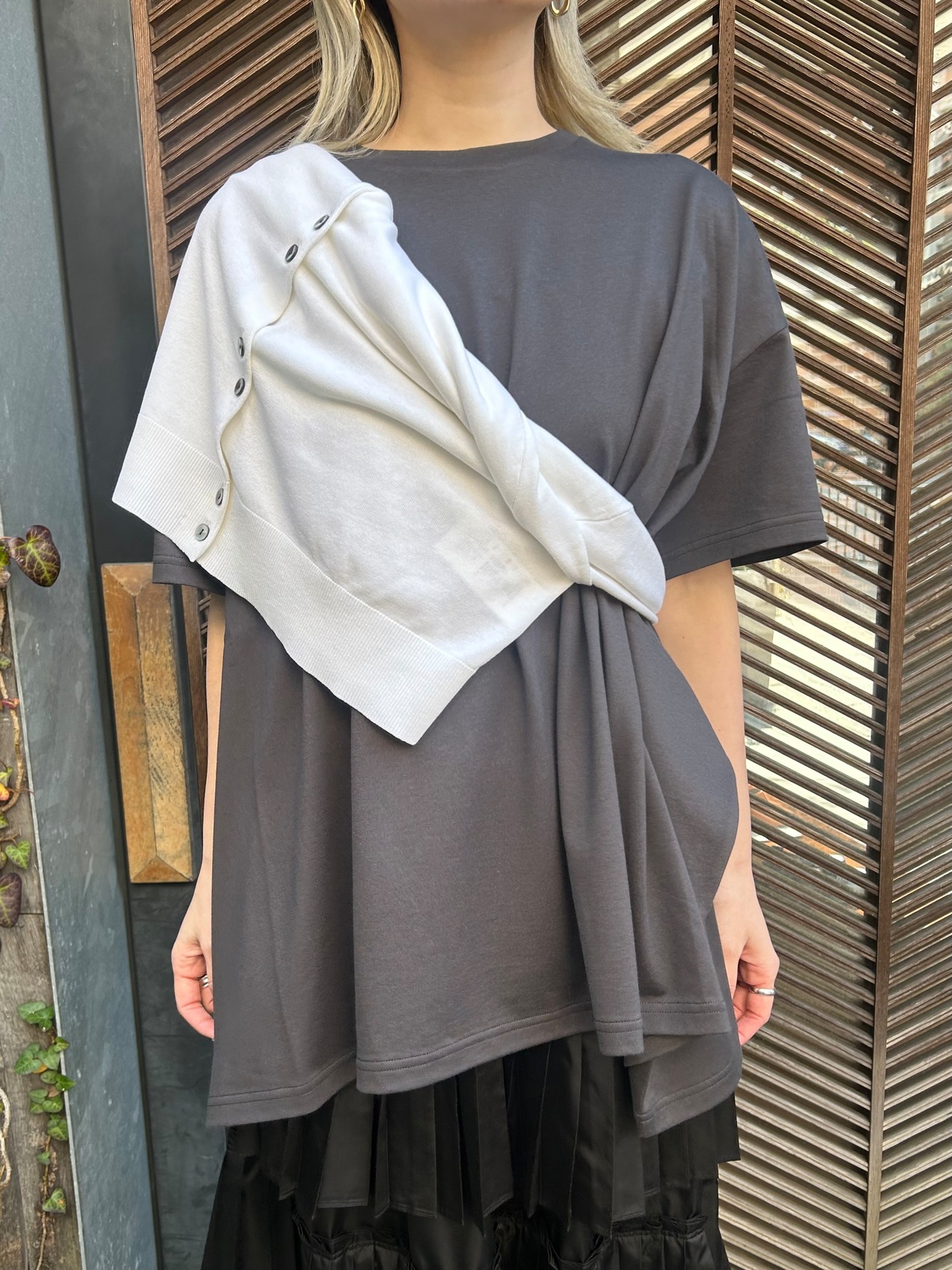【25SS】ENFOLD エンフォルド / SQUARE BIG T-SHIRT / Tシャツ - 1
