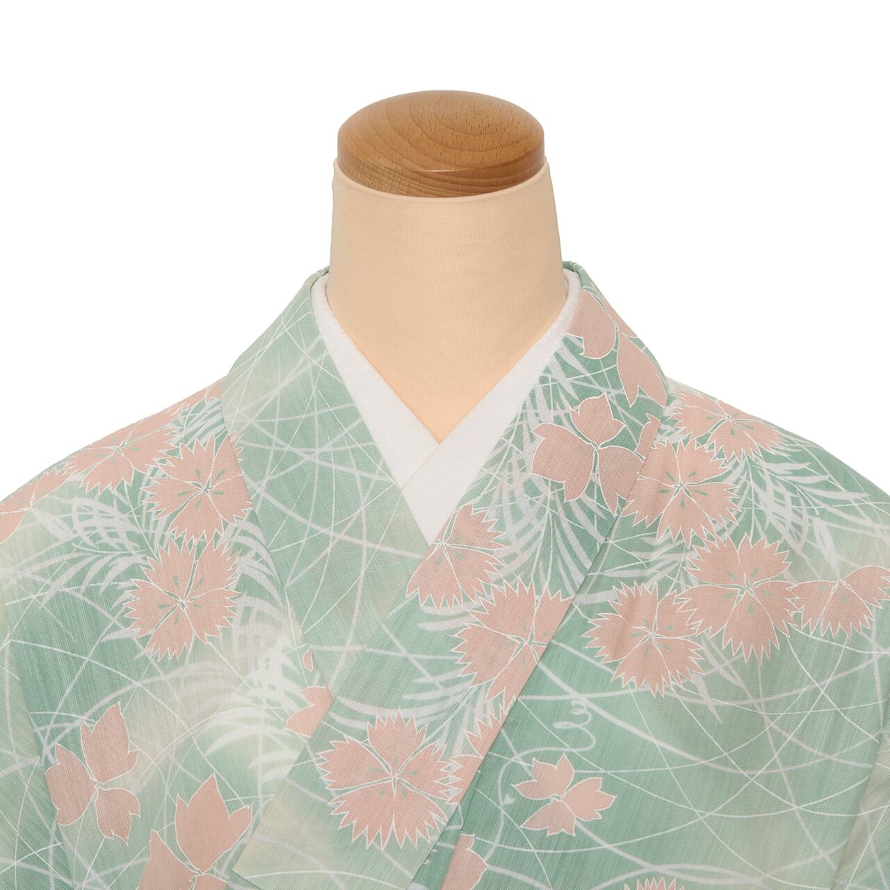 日本橋堀井 ススキに秋草の模様 綿麻浴衣【未着用品】 | かわの屋