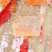 社交ダンス 衣装 ジャンティ gentil Chisaki uga スタンダードドレス ワンピース スタンダード ファー 羽 デモ 競技 ダンス パーティ 発表会 オレンジ レース 宇賀千咲 オレンジ系 ブラウン系 ベージュ系 茶色 ふわふわ おしゃれ デザイン オートクチュール 高品質 上位ブランド レディース 競技用 柔らかい