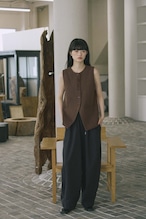 DU260716 Tweed Crew Neck Vest【set up可】【一部予約商品10月中旬】
