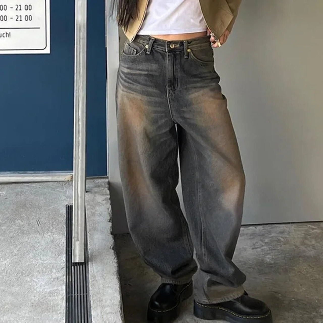 早い者勝ち】y2k グランジ デニム カーゴパンツ ガーター デニムパンツ 