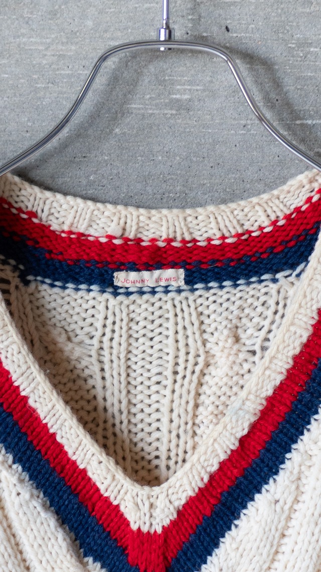 "JOHNNY LEWIS" 1980s Tilden knit