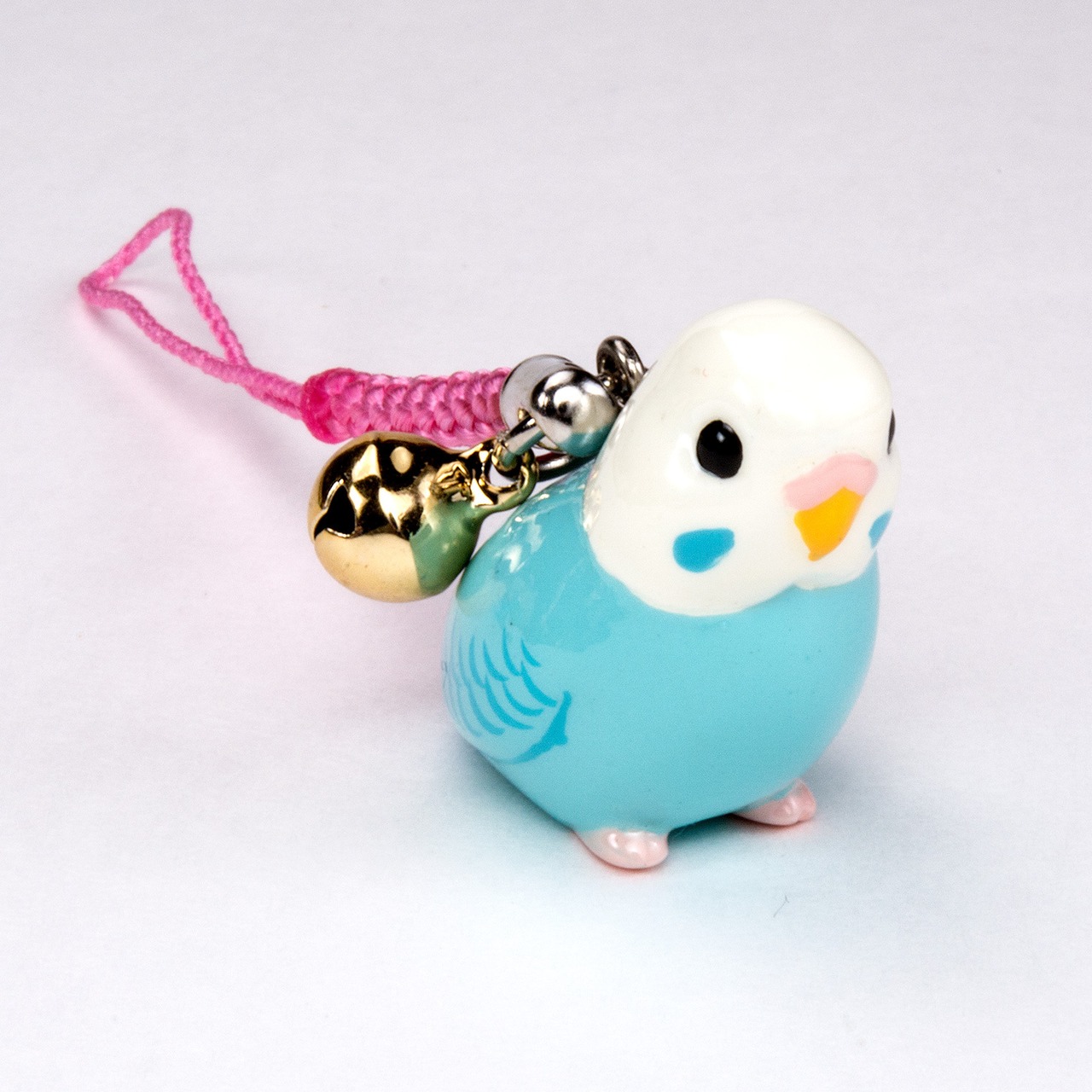 鳥シリーズ セキセイ インコ ストラップ BO-2002 ホワイトブルー