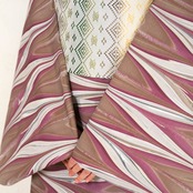 「カカオと雪解け水のチュイル」ゆらぎ柄〜セオアルファ　浴衣・夏着物・単衣