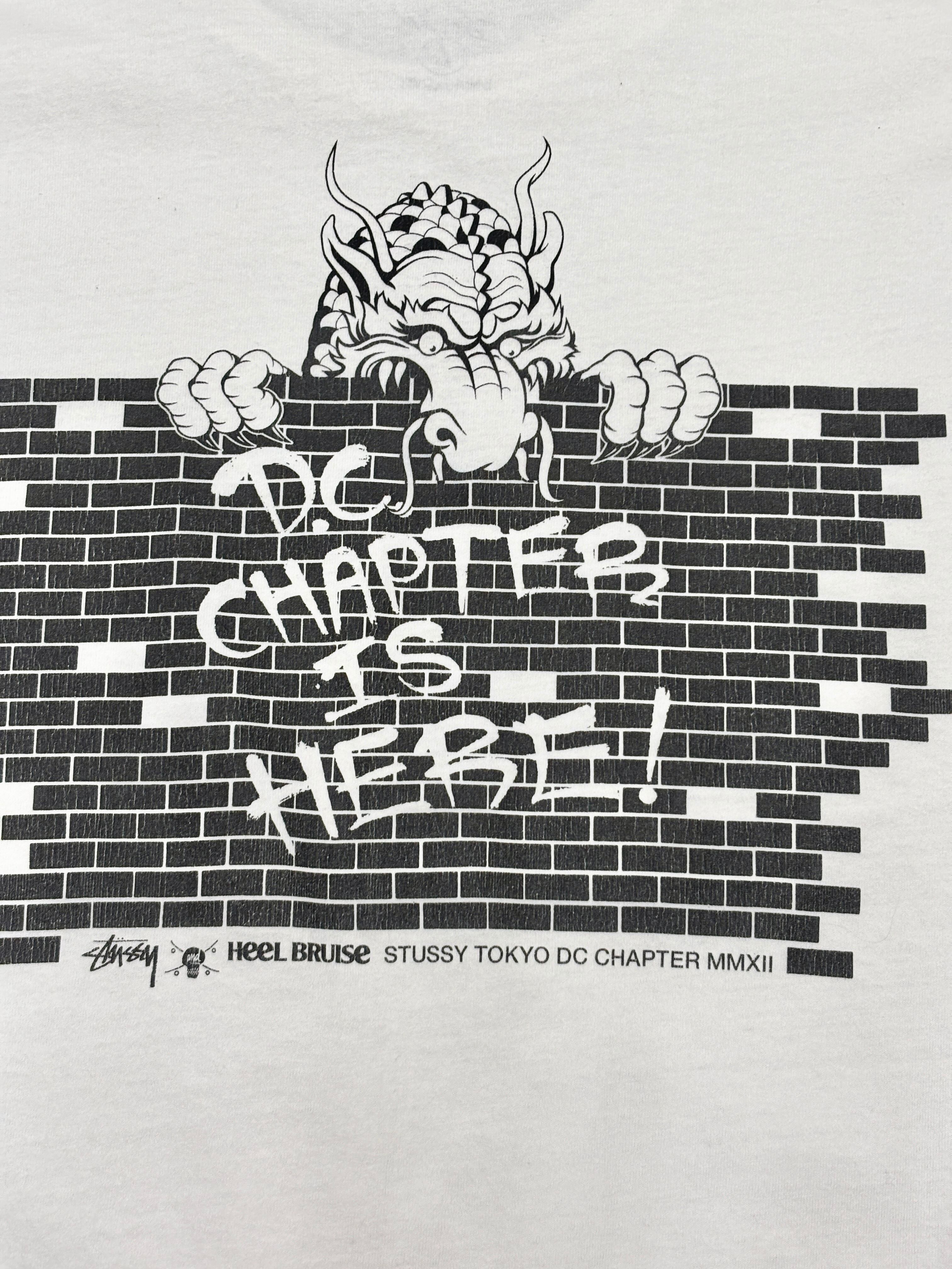 10s STUSSY × HEEL BRUISE/TOKYO DC Chapter open Anniversary Tee/L