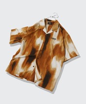 ◆ムラ染めオープンカラー半袖シャツ◆lf-24201