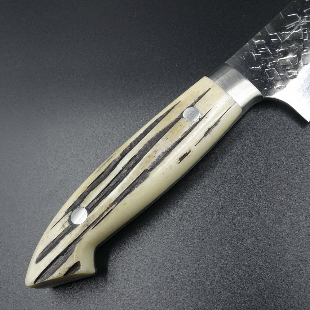 佐治作 牛刀包丁 越前刃物 210mm 粉末ハイス鋼 SRS13 鹿角柄 | KEIJIN