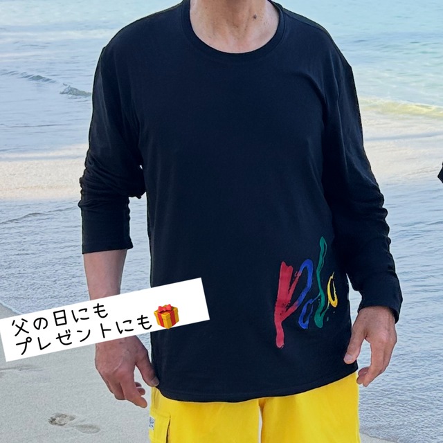 【メンズL/Ｍ】　ロンT ロゴ