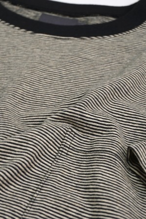 Cotton Hemp Pin Border S/S Tee