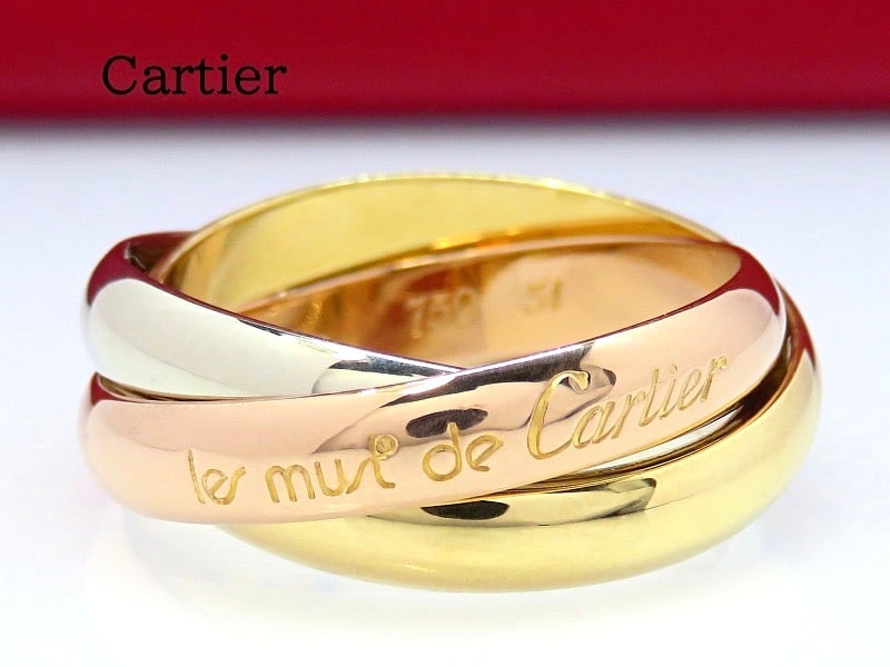 Cartier カルティエ 750 トリニティハート ブレスレット スリーカラー-