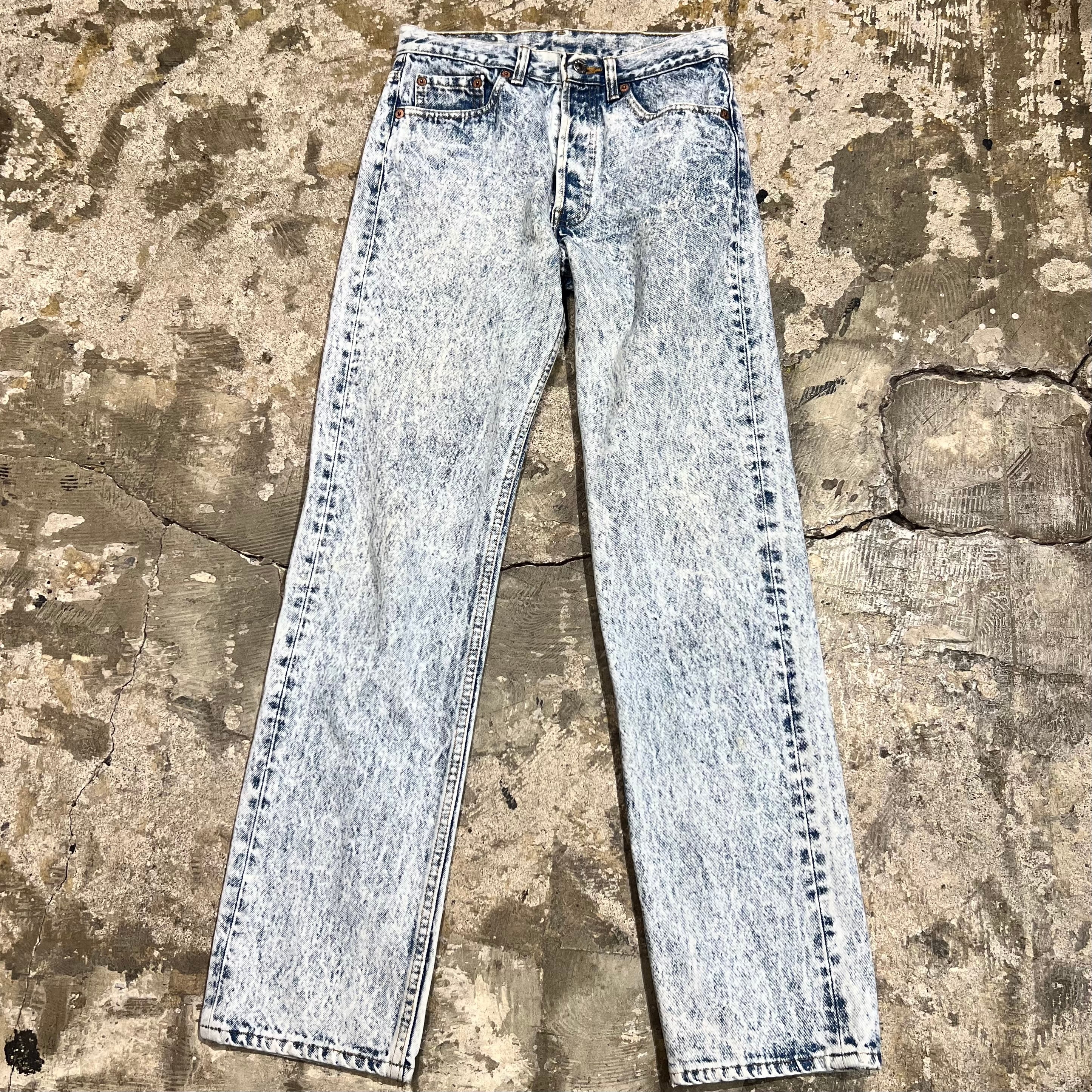 USA製 sizeW26程 Levi's リーバイス501 ケミカルウォッシュ デニム ...