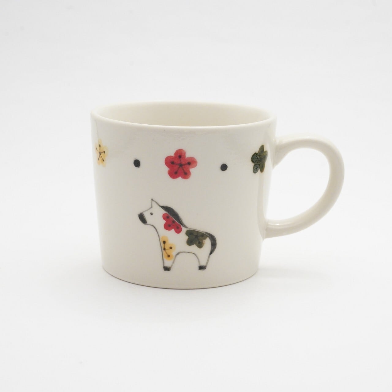 【久保島 利恵】幸せを呼ぶ馬 花はな マグカップ A-1