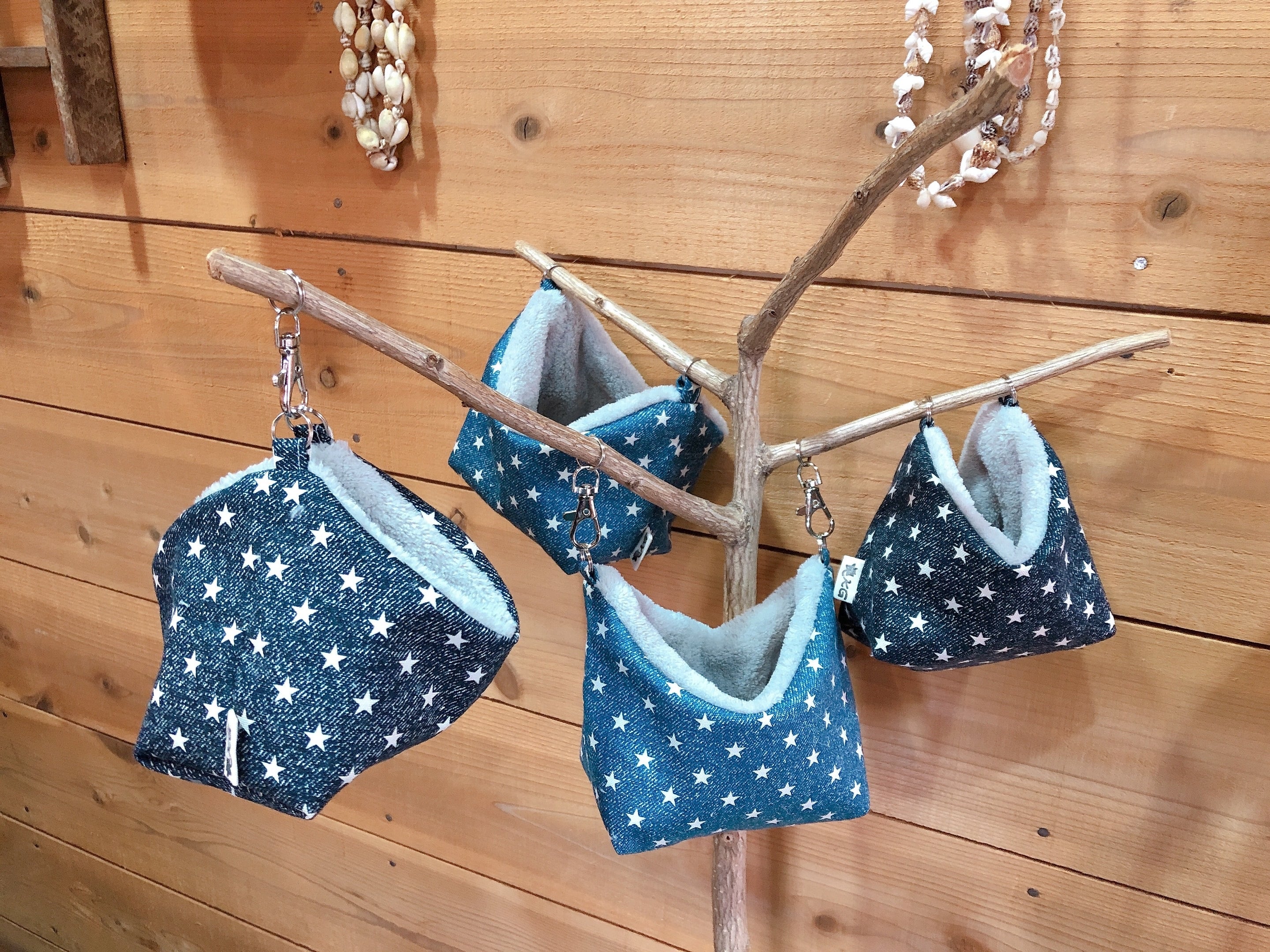 確認用♡ハンドメイド⑨モモンガポーチ♡ハンギングバスケット 1点