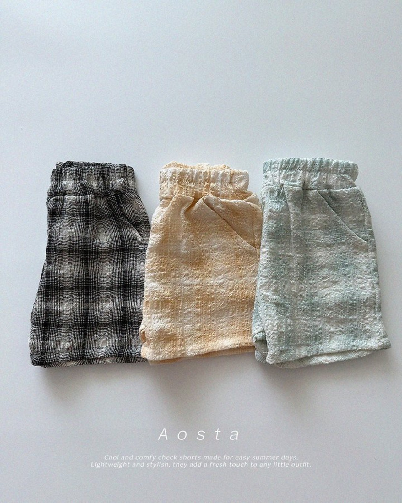 [Aosta] Check Shorts / [아오스타] 체크반바지