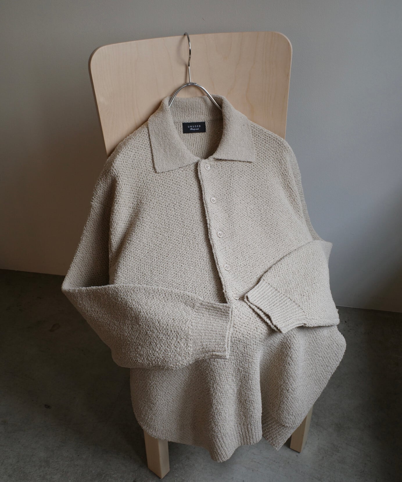 UNUSED / US2551 HONEY COMB POLO KNIT(BEIGE) | AfterSchool