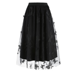 シャドウ・バタフライ　刺繍スカート　M25188