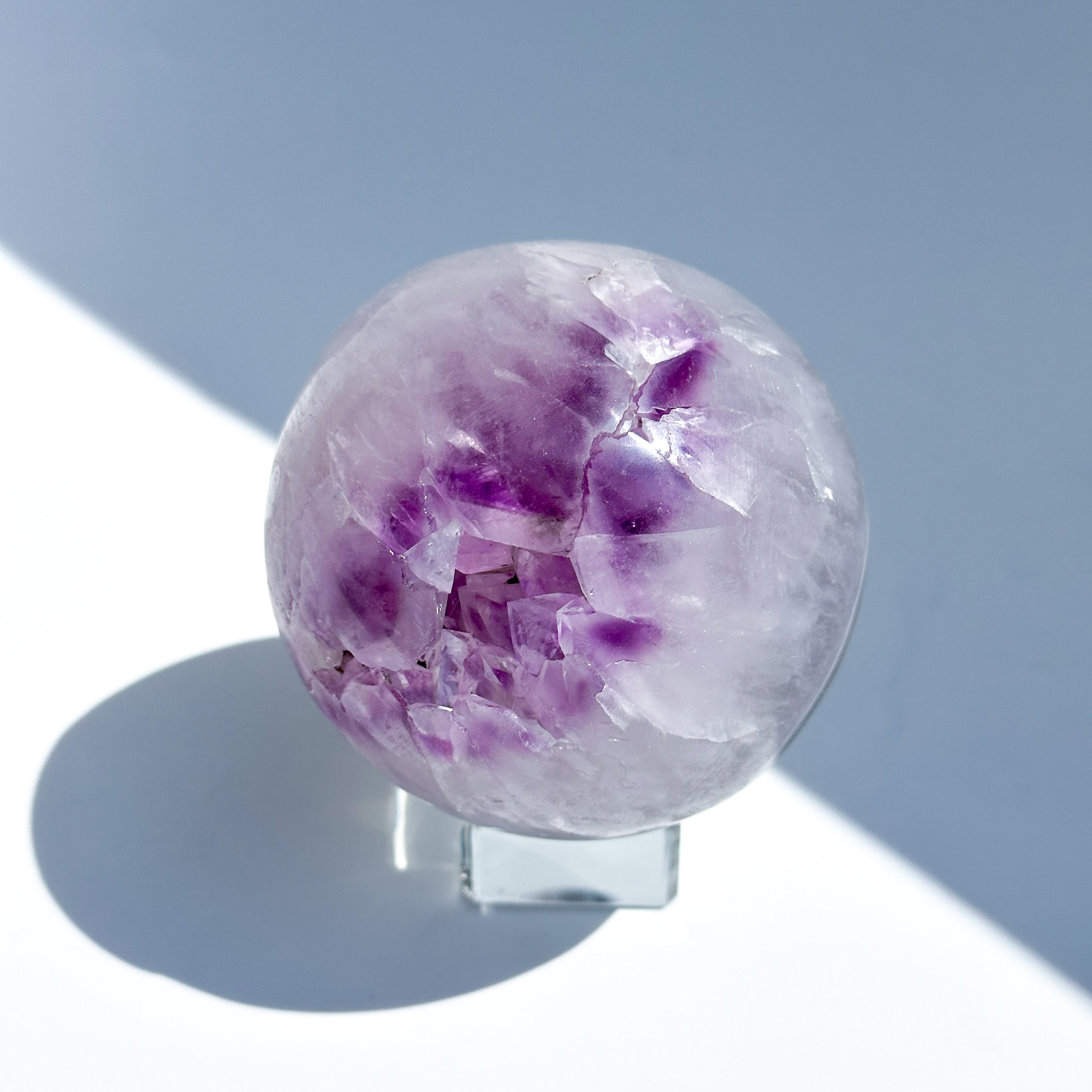ウルグアイ産アゲート×アメジスト スフィア（丸玉）53◇Agate×Amethyst